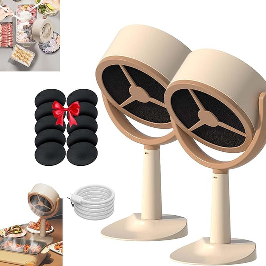 The High Fan for Smoking,Smoke Away Purifier Fan,Smoke Fan For Smoking Indoors,Smoke Purifier For Smoking Indoors,Smoke Away Purifier,Smoke Absorber For Smoking Indoors (2PCS-Rechargeable model)