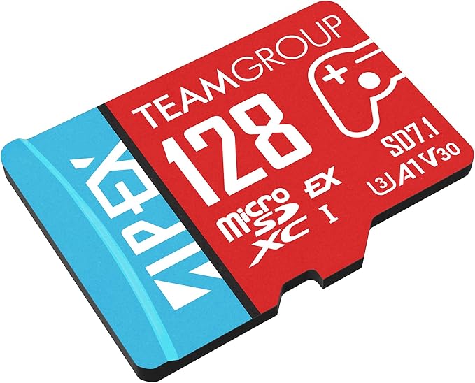TEAMGROUP APEX 128GB microSD Express Card, microSDXC Memory Card U3 A1 V30 R/W up to 800/700 MB/s, for Nintendo Switch2, UHS-I Compatible, with Adapter TAPMSDE128GIV30A102