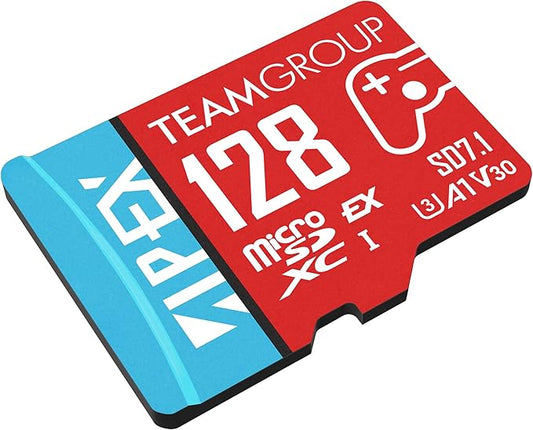 TEAMGROUP APEX 128GB microSD Express Card, microSDXC Memory Card U3 A1 V30 R/W up to 800/700 MB/s, for Nintendo Switch2, UHS-I Compatible, with Adapter TAPMSDE128GIV30A102