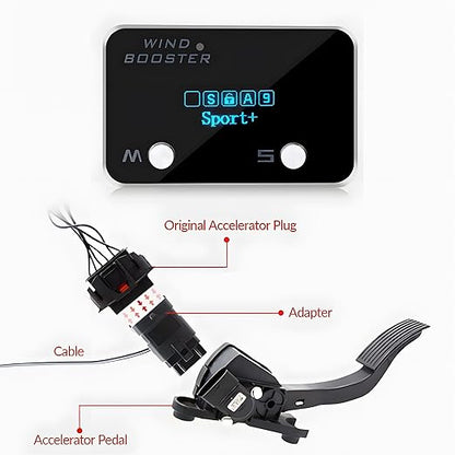 Throttle Response Controller Compatible for Chevy Colorado (2012-2022) GMC Canyon(2006-2022) 9 Drive Modes Throttle Connected APP Wind Booster GT Smart Electronic Throttle Accelerator