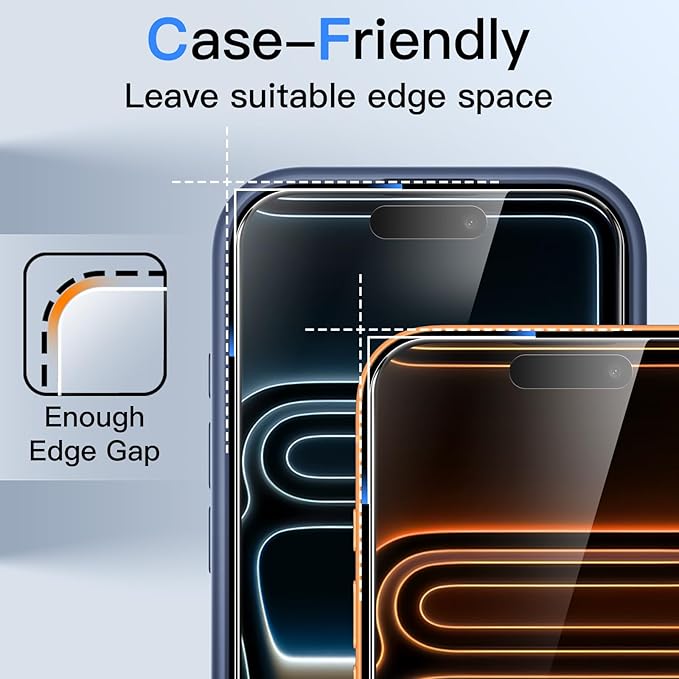 JETech 360 Degree Privacy Screen Protector for iPhone 17 Pro Max 6.9-Inch, 4-Way Anti-Spy Tempered Glass Film with Easy Installation Tool, 2-Pack