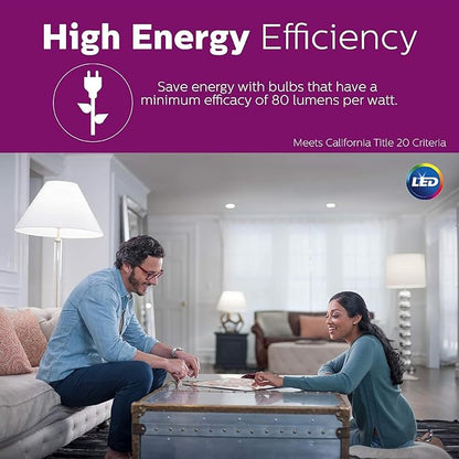 PHILIPS LED 65W BR30 6-Pack Ultra Definition Daylight (5000K) 650 Lumen (7.5W = 65W) Dimmable Frosted Flicker-Free Light Bulbs