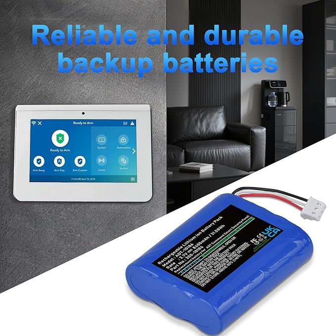 8400mAh 300-10186 Replacement Battery Compatible with ADT Command Smart Security Panel ADT5AIO-1 ADT5AIO-2 ADT5AIO-3 ADT7AIO-1