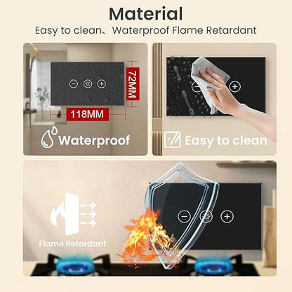 Smart Dimmer Switch 4.65 X 2.83 X 1.34 Inches,Neutral Wire Required,2.4GHz WiFi Dimmer Light Switch,Tempered Glass Panel,Work with Tuya/Smart Life,Black WiFi Dimmer
