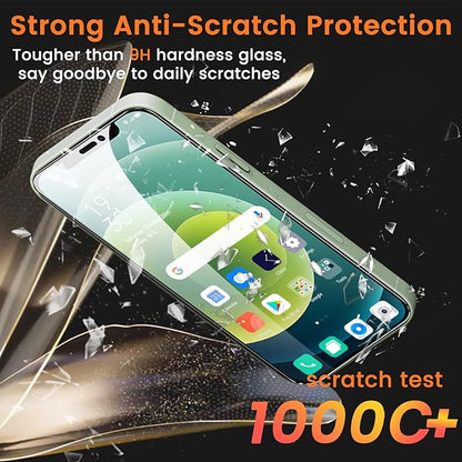 Lesakit 3+3 Pack Privacy Screen Protector for iPhone 12 6.1-Inch with 3 Pack Camera Lens Protector, Anti Spy Tempered Glass Film 9H Hardness Bubble Free Case Friendly