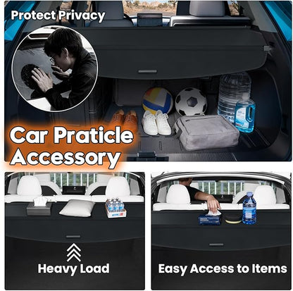 Powerty Retractable Cargo Cover for Honda Prologue/Chevy Blazer EV 2024-2026 (Not for Blazer), Canvas Texture Trunk Cover Privacy Screen Rear Security Shade for Prologue/Blazer EV Accessories