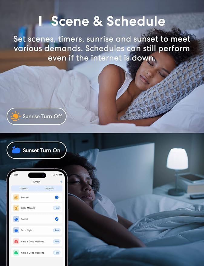 meross Smart Light Bulb and Lamp Compatible with Apple HomeKit, Siri, Alexa, Google Assistant and SmartThings