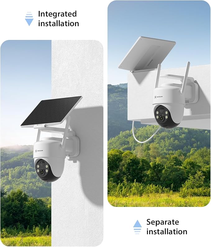COCOCAM 4K 8MP Security Camera Outdoor Wireless WiFi,10000mAh Battery