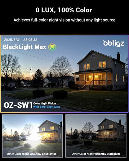 3MP 2K Window Camera, WiFi Indoor Cameras for Home Security with Blacklight Max Color Night Vision, AI Human Vehicle Detection, Plug-in, 911 Emergency Dispatch, Easy Install