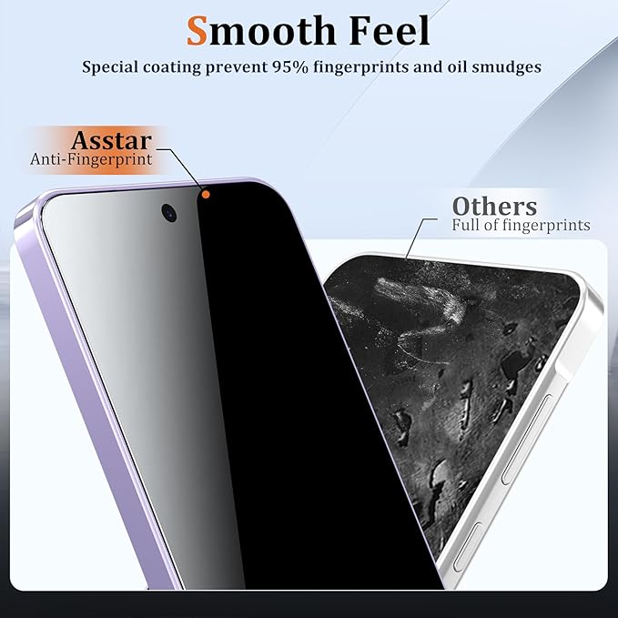 Asstar [2 Pack Privacy Screen Protector for Samsung Galaxy A37 5G, 9H Tempered Glass Privacy Samsung Galaxy A37 5G Privacy Screen Protector,Anti-Scratch Case Friendly Easy Install Accessories