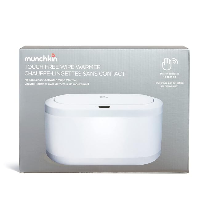 Munchkin Touch Free Baby Wipe Warmer with Nightlight & Motion Sensor, White (Pack of 4)