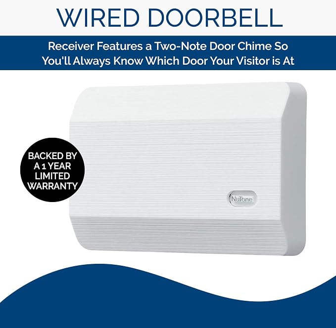 Broan-NuTone LA11WH Door Chime, White Textured (Pack of 6)