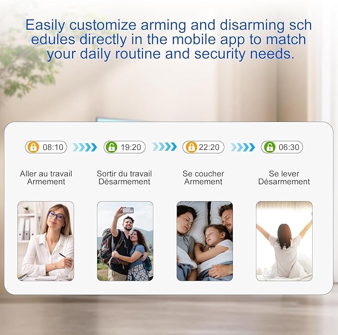 WiFi Wireless Alarm System for Home Security - 24/7 Protection Smart Home Devices 4.3" Touch Screen, GSM/4G+WiFi, App Instant Alerts, No Monthly Fee, Alexa Compatible for Villa, Kids Safety (13 pcs)
