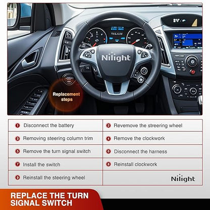Nilight Turn Signal Switch Compatible with 2008 2009 2010 2011 Ford Focus Windshield Wiper Multifunction Combination Lever Switches