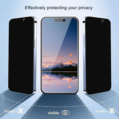 Ailun Privacy Screen Protector for iPhone 16 Plus/ 15 Plus/ 15 Pro Max 6.7 Inch 3 Pack Tempered Glass Anti Spy Private