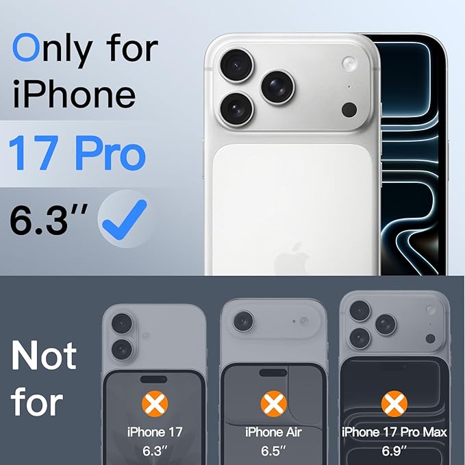 JETech Privacy Screen Protector for iPhone 17 Pro 6.3-Inch, Anti-Spy Tempered Glass Film with Easy Installation Tool, 2-Pack