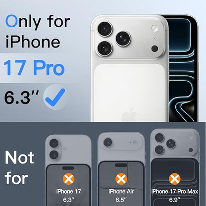 JETech 360 Degree Privacy Screen Protector for iPhone 17 Pro 6.3-Inch, 4-Way Anti-Spy Tempered Glass Film with Easy Installation Tool, 2-Pack