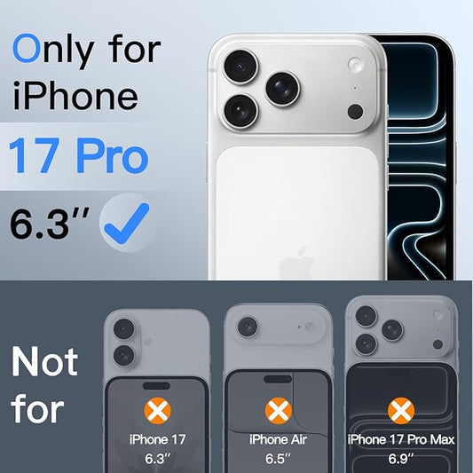 JETech 360 Degree Privacy Screen Protector for iPhone 17 Pro 6.3-Inch, 4-Way Anti-Spy Tempered Glass Film with Easy Installation Tool, 2-Pack