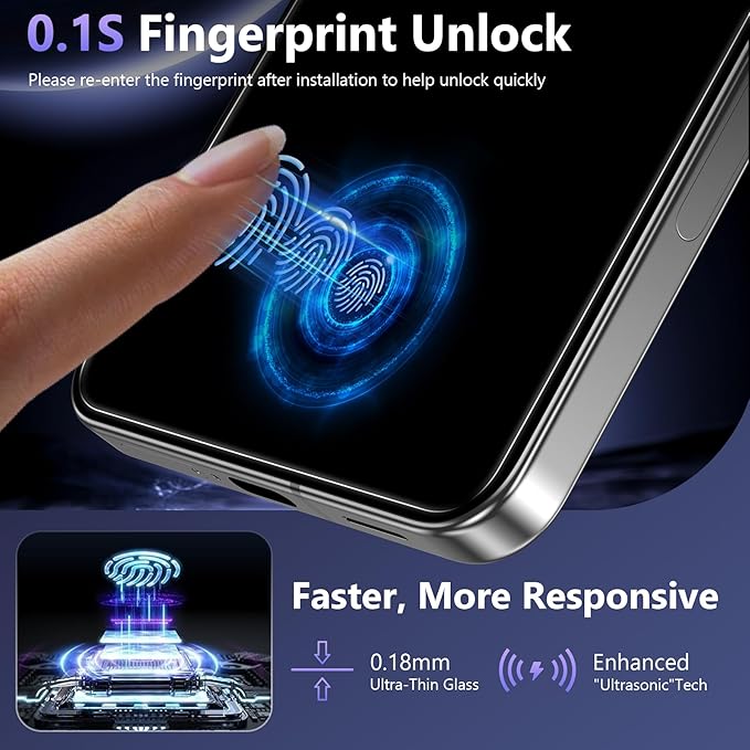 Asstar 2 Pack for Samsung Galaxy S26+/S26 Plus Privacy Screen Protector, 25° Anti Spy 9H Tempered Glass for S26+/S26 Plus, Fingerprint Unlock Support, Full Coverage, Case Friendly, Easy Install, Anti-Scratch