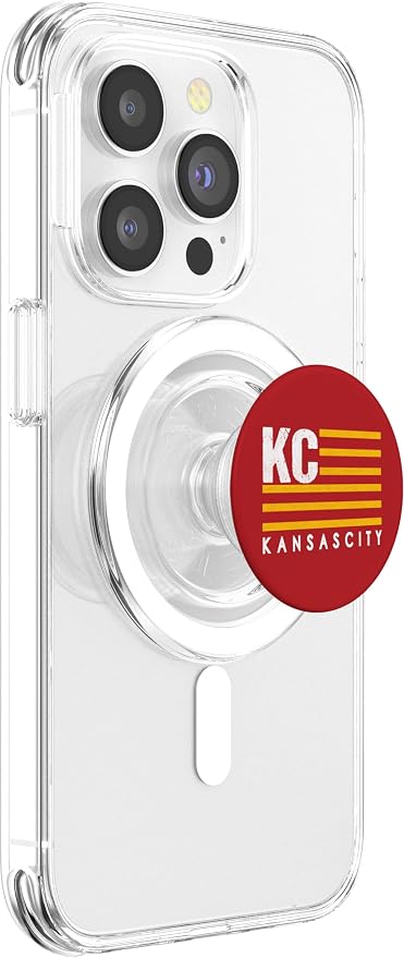 KC Red & Yellow Kansas City USA Flag Kc Red American Flag Kc PopSockets PopGrip for MagSafe