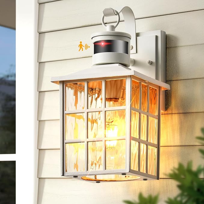 VIANIS Motion Sensor Outdoor Porch Lights Wall Mount, Anti-Rust, Waterproof