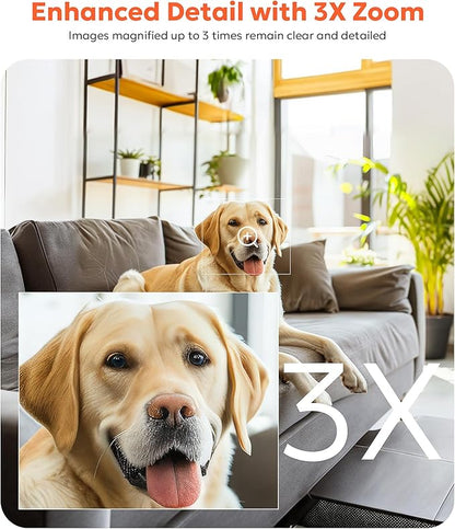 owltron Indoor Security Camera 2K, 2.4GHz WiFi Cameras for Home Security Baby Monitor Camera with Motion/Cry Detection, Pet & Dog Cam with Phone App, Night Vision, 2-Way Audio, Works with Alexa