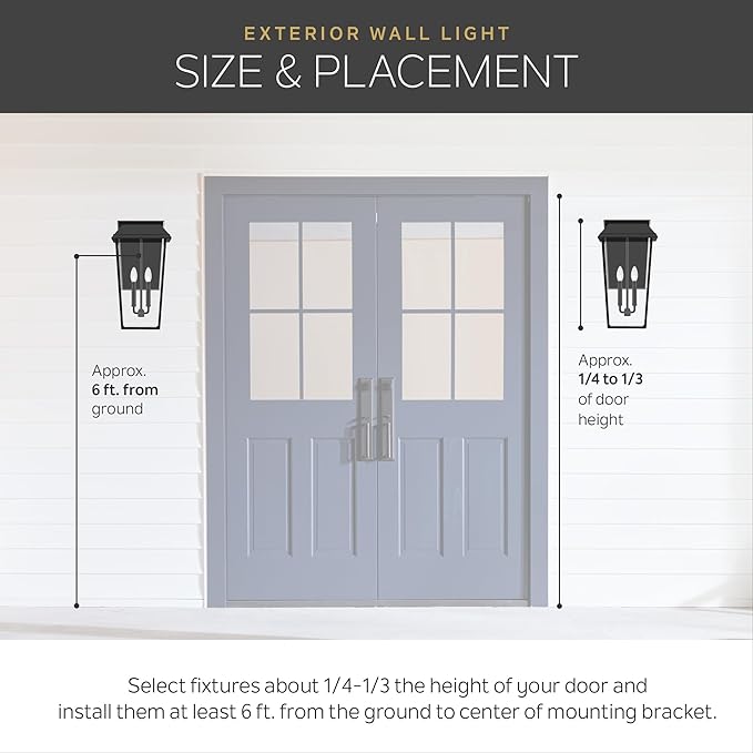 Kichler Tournai 18” Outdoor Wall Light with Clear Seeded Glass in Londonderry, 1-Light Traditional Fixture, 9356LD