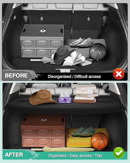 Powerty Cargo Cover for Honda HR-V 2016-2022, Trunk Cover Retractable Trunk Shielding Shade for 2016-2022 HRV Accessories All Weather Protection Cargo Luggage Cover