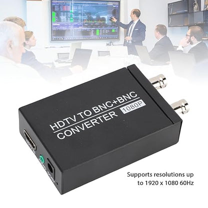 HDMI to BNC Converter, HDTV to BNC Converter 1080P, HDMI in BNC Out Video Audio Converter for Security Camera TV Projector