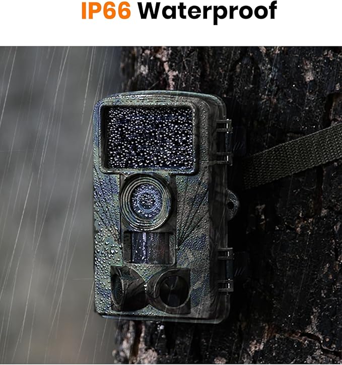 Trail Camera - 4K 48MP WiFi Game Camera with Night Vision, 0.05s Trigger Motion Activated Camera, IP66 Waterproof, 130 Wide-Angle Cell Phone App No Glow Infrared LEDs for Outdoor Wildlife