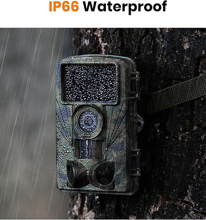 Trail Camera - 4K 48MP WiFi Game Camera with Night Vision, 0.05s Trigger Motion Activated Camera, IP66 Waterproof, 130 Wide-Angle Cell Phone App No Glow Infrared LEDs for Outdoor Wildlife