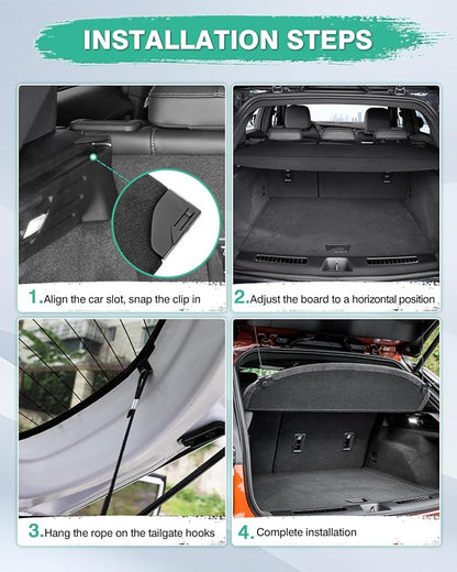 Powerty Cargo Cover for 2019-2024 2025 Cadillac XT4 Accessories Trunk Cover Trunk Shielding Shade Cargo Luggage Cover(Can Withstand The Load)