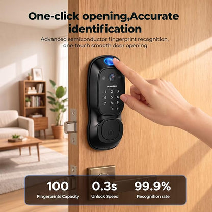 Video Smart Lock with Camera, 3-in-1 Smart Deadbolt for Front Door