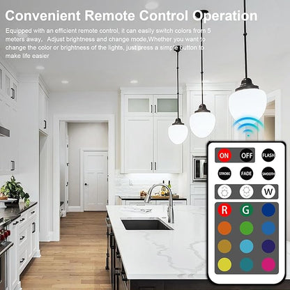 XRise E12 LED Bulb 3W Color Changing Candle Light (RGB + White) 12 Colors, 6000K, Remote Control Included (2 Remote) Decorative Candle Lamp for Stage Home Decor,5 Pack