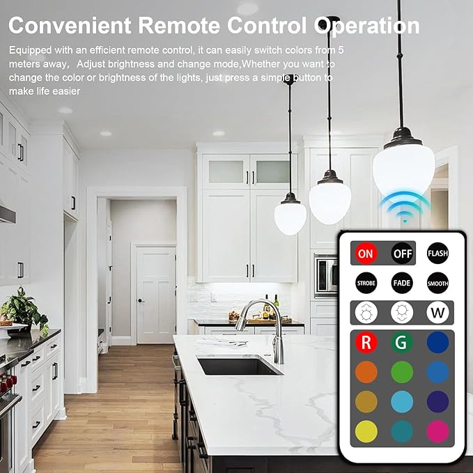 XRise E12 LED Bulb 3W Color Changing Candle Light (RGB + White) 12 Colors, 6000K, Remote Control Included (2 Remote) Decorative Candle Lamp for Stage Home Decor,6 Pack