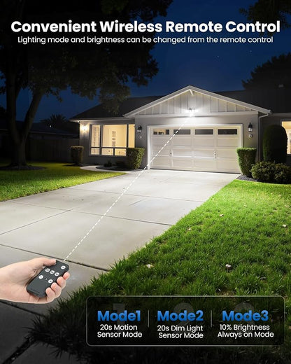 6000LM Solar Flood Lights Outdoor with Motion Sensor, 4 Heads