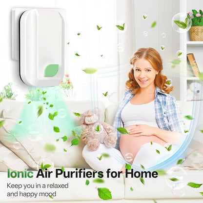 Limpin Plug In Air Ionizers-4Pack, Negative Ion Air Purifier for Home Quiet Operation Ionic Air Purifier for Bedroom Portable Air Cleaner for Office Living Room, kitchen, Bathroom,Pet Room (4Pack)