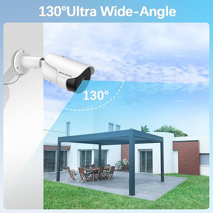 【90ft Super Night Vision】 Wired Security Camera System, Home Video Security Cameras Systems, POE DVR Surveillance Kits