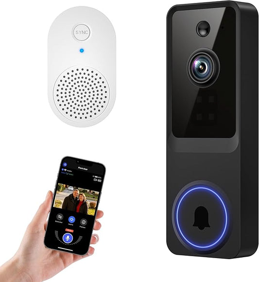 1080P Wireless Baby Monitor with AI Human Detection, Battery Powered, Two-Way Audio & Night Vision, 2.4G WiFi Smart Security Cam, Cloud Storage Ready