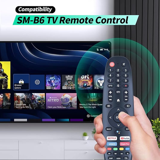 Voice Replacement Remote Control for Onvo Ov43f800 Ov55f900 ARRQW Kogan 32HA10V3 24HA20T3 Star-x 55UH680V Sansui ES50V1UA EKO K240HSGHD CAIXUN TD Systems TEAC Tesla blaupunkt JVC RM-C3408E Walton