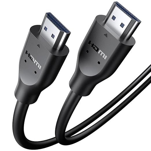 HDMI Cable for CCTV Security Camera Monitor 6FT 4K 60Hz High Speed 2.0 Male to Male HDMI Cord Gaming Extension Cord for Samsung TV Laptop Computer Projector for PS5 for PlayStation 5 for Xbox Black