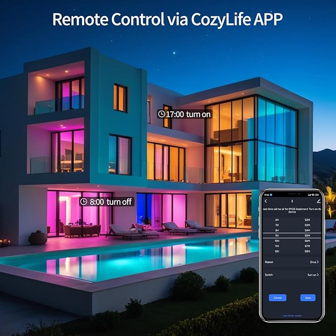 Smart Light Bulbs Work with Apple HomeKit, 16 Million DIY Colours GRBCW WiFi LED Light Bulb Multicolor WiFi and Blutoth Smart Bulbs Compatible with Siri, Alexa, Google Assistant 2 Pack