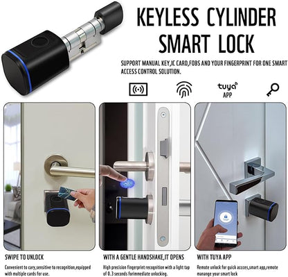 Intelligent Door Locks Fingerprint IC Card Key Cell Phone Application Household Intelligent Electronic Locks Applicable to Wooden Iron Security Door