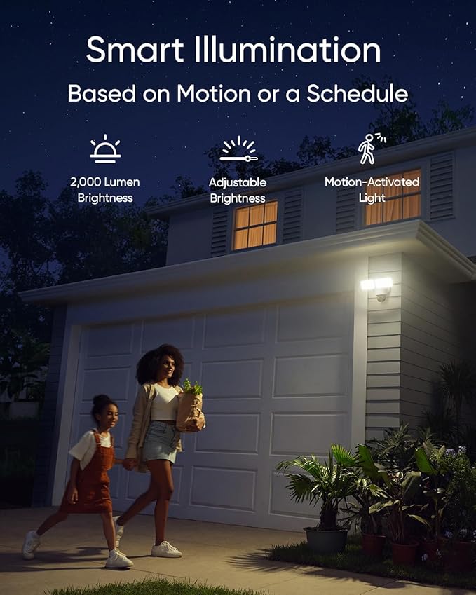 eufy Security Floodlight Camera E340 Wired,360° Pan and Tilt,24/7 Recording,Dual-Band Wi-Fi, 2,000 Lumens,Motion-Activated,Dual Camera,HomeBase 3 Compatible,Local Storage,No Monthly Fee (Renewed)