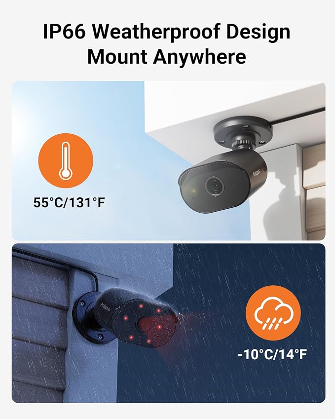 Anlapus 4K 8 Channel Security Camera System, 4 X 8MP Bullet Camera, 1TB HDD