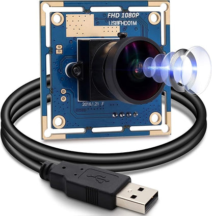 SVPRO USB Camera Board - 1080P Wide Angle Camera Module with Fisheye Lens, FOV 150 Degree, CMOS OV2710, 30/60/100fps for Android, Linux, Windows, Mac OS
