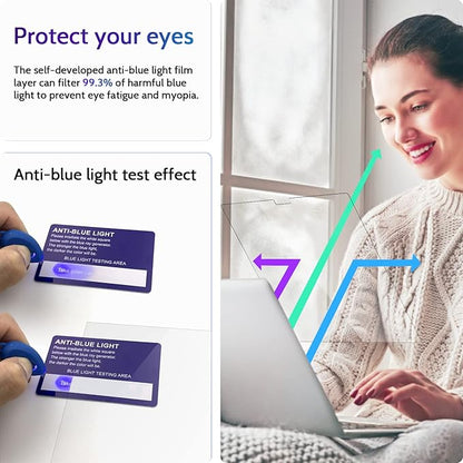 Peslv 3-Pack Anti Blue Light Screen Protector for MacBook Air 13.6/13 Inch (2022-2026, M2 M3 M4 M5 Chip), 13.6inch Mac Laptop Glare Filter Uv Blocker Shield Cover Eye Protection Film