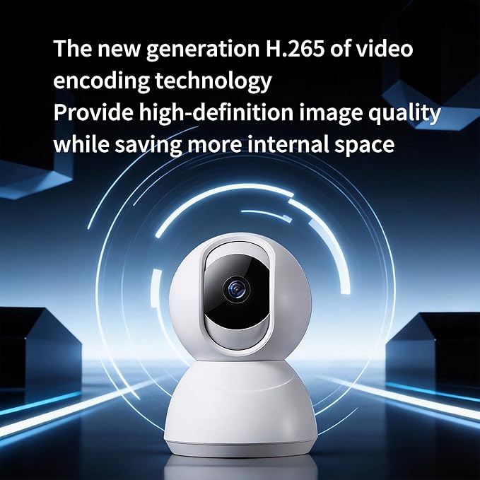 Indoor Pan/Tilt Home Security Camera 2K 3MP, 360 Degree Wired & Wireless WiFi Webcam/Monitor for Baby/Elder/Nanny with Night Vision & Phone App (128G SD Card), 2 Way Audio, Cloud & SD Card Storage