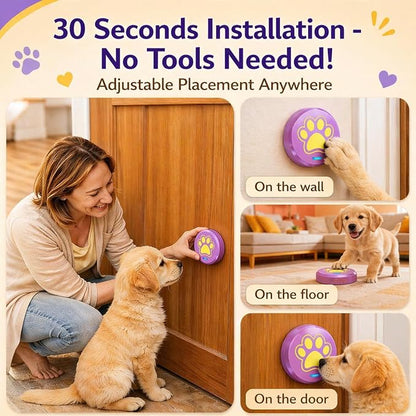 ChunHee Bells for Dog Training to Go Outside - Dog Door Bell with 36 Custom Sounds | Bell for Dogs to Ring to Go Potty | 5 Adjustable Volume(0-115dB) | Teach Puppies to Signal to Go Outside