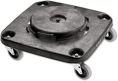 Rubbermaid Commercial Products FG353000BLA Conversion Dolly for Square Brute Container 6-1/4 in H X 17-1/4 in W X 17-1/4 in D Black